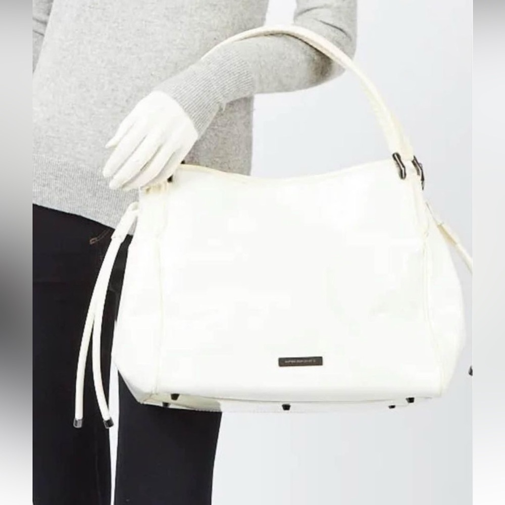 Burberry White Check Embossed Patent Leather Canterbury Tote Bag